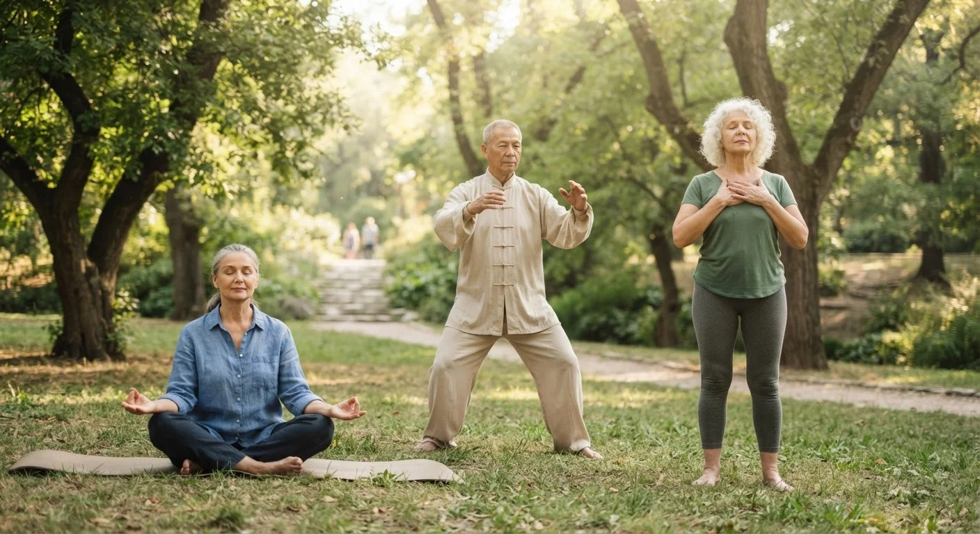 Meditation, Tai Chi, and Breathing Exercises for Older Adults Compared