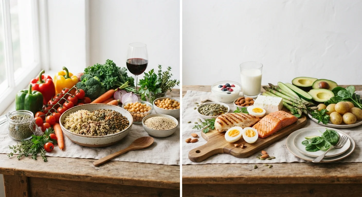 Plant-Based Eating vs. Traditional Omnivore Diets for Healthy Aging